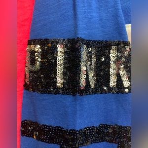 Nib (new in bag) Vs pink rare HTF major BLING v neck long sleeve campus shirt.